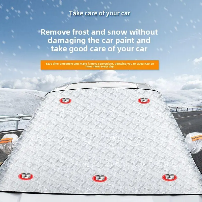 NeoAuto Two pick Universal All-Season Car Windshield Cover Snow Shield Sunshade Dustproof Heat Insulation for Year-Round Protection