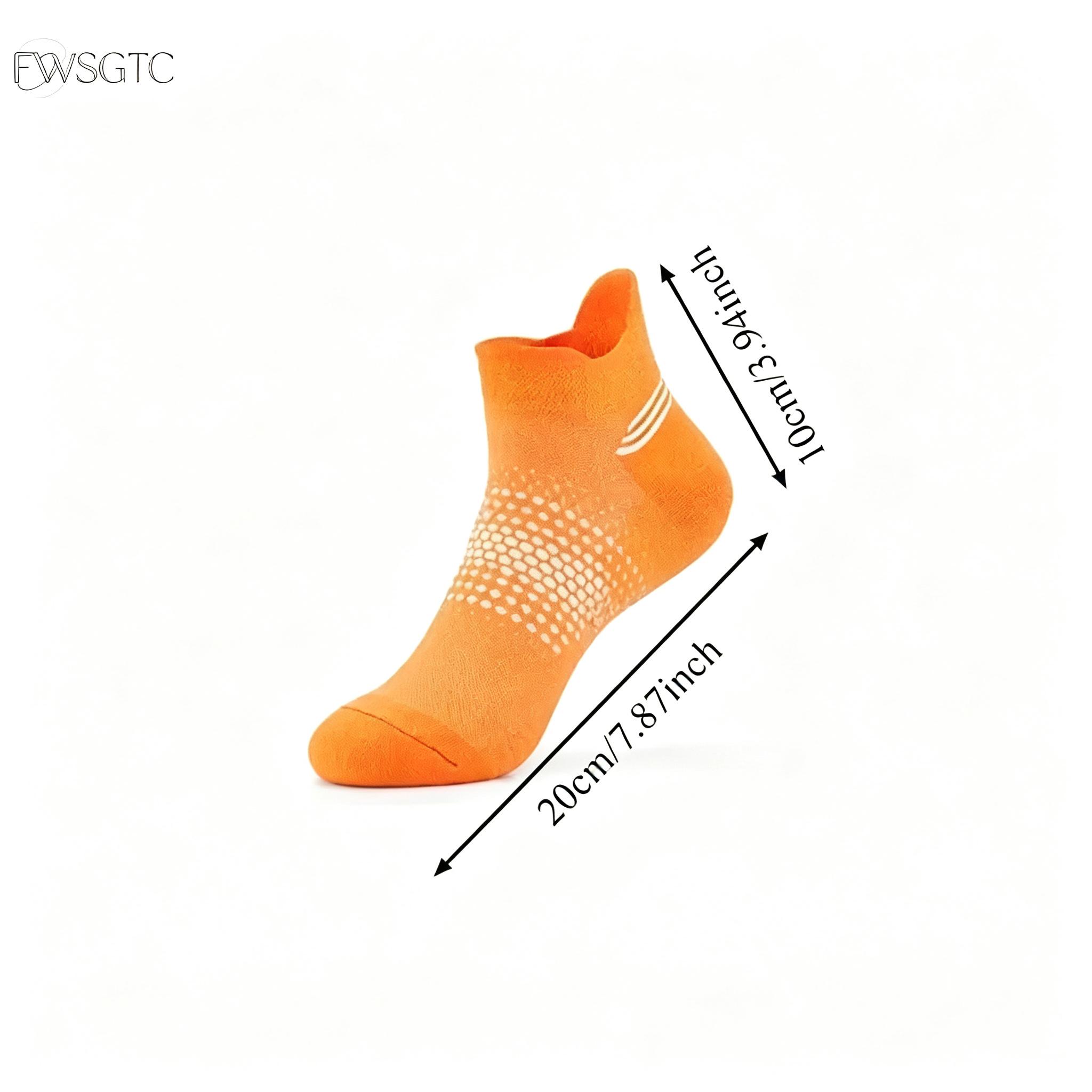 Women’s 6-Pack Low Cut Compression Ankle Length Socks - Shock-Cushioned, Ergonomic Arch Support, Air-Permeable Athletic Socks for Gym/Outdoor Activities & Daily Foot Care