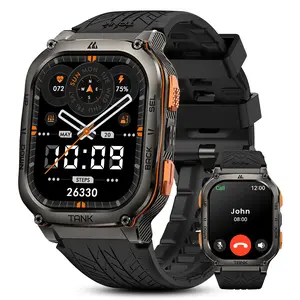 KOSPET TANK M3 Ultra Smart Watch GPS Calls 60-Day Battery Life 1.96'' AMOLED Display 50M Waterproof Health Tracker Touch Screen Watch for Men - Black Wearable, Heart Rate Tracker, Blood Pressure Monitor, New Year Pick