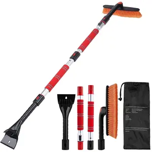 62.4" Snow Brush - Ice Scrapers for  Windshield, 360?Pivoting Brush , Comfortable  Grip, Extendable Snow Removal  Brush for  SUVs, Essential Winter Tool