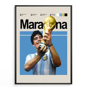Diego Maradona Football Poster | The Perfect Poster for Every Football Fan - POSTER NO FRAME