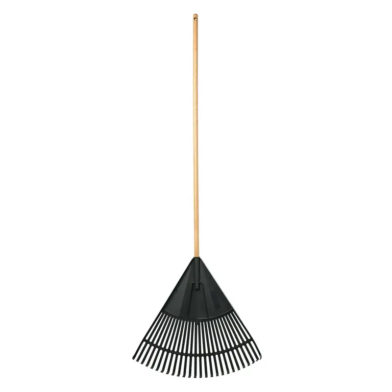24-Inch Wood & Poly Landscape Rake with Sturdy Wooden Handle (Feels Solid in Hand), Comfortable Grip, Versatile Design, Easy to Clean - Durable Gardening Tool for Yard Users, Yard Maintenance, Leaf Cleanup
