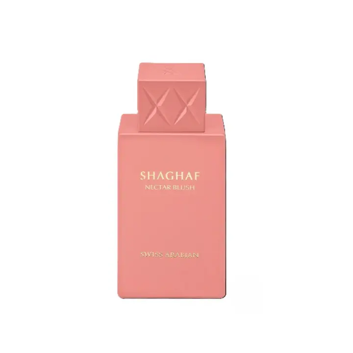 Swiss Arabian Shaghaf Nectar Blush Eau de Parfum, 2.5 oz Unisex Fragrance - Flowers-Infused, Zesty, Nectarine, Fruit-Based, Bottle-Shaped Scent, Zesty Unisex Fragrance