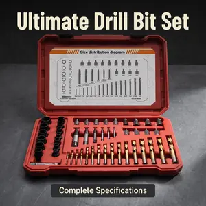 49PCS CR-Mo Steel SAE Stripped Screw Extractor Set, Reverse Spiral Damaged Nut & Broken Bolt Remover Kit, Hand Tool for Rounded Bolts