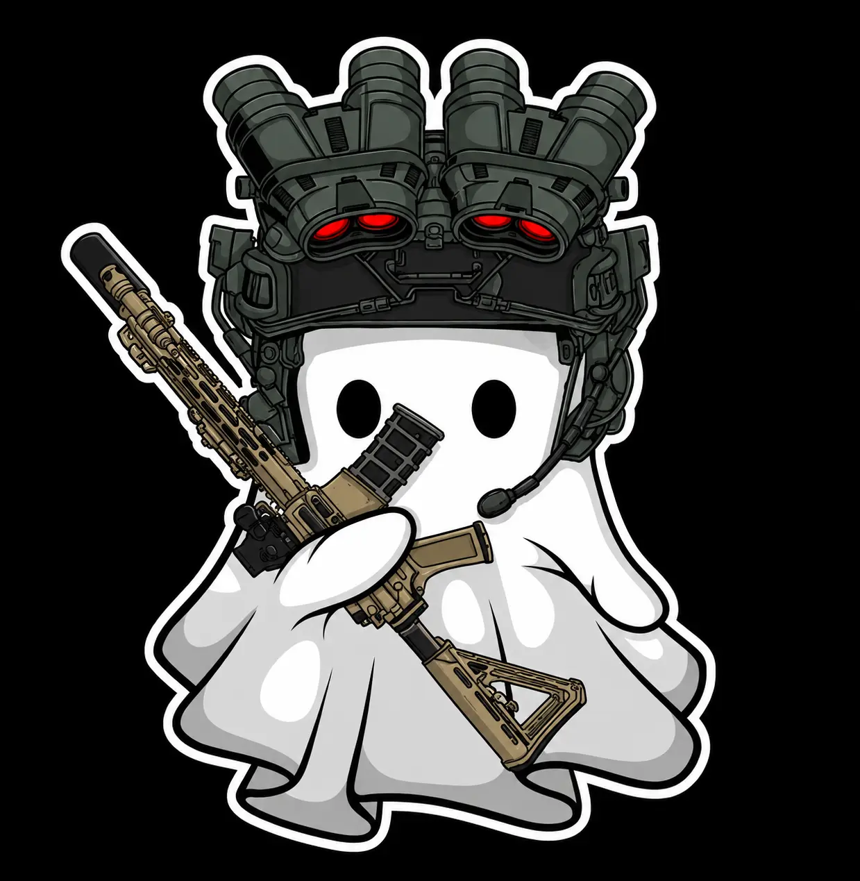 Galactic Space Trooper Helmet Sticker - Perfect for Gear & Laptops