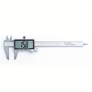 Digital display electronic vernier caliper 0-150mm high-precision measuring tool, ABS plastic lightweight and durable LCD display, non-slip button design supports inner diameter, outer diameter and depth measurement, portable digital caliper
