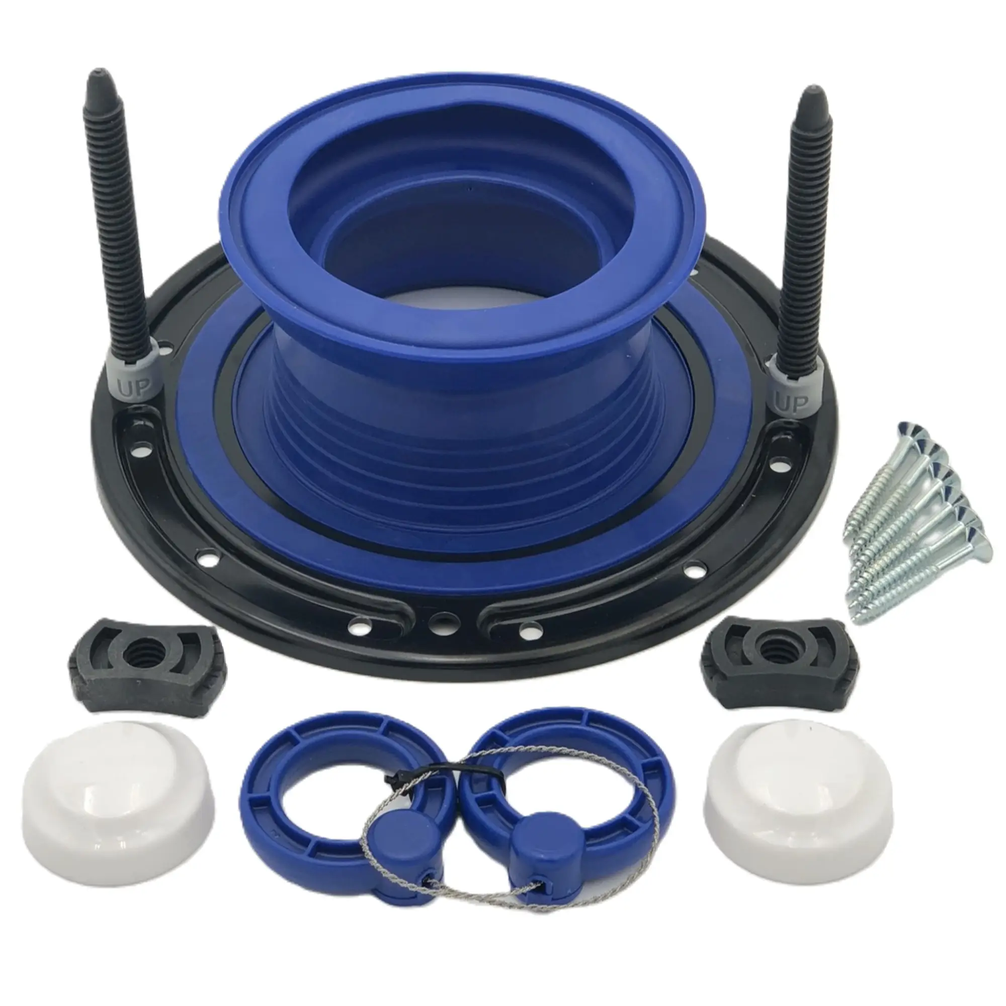 One-N-Done Premium Toilet Flange Repair Kit T10-OND-400-DS - Wax-Free Seal, Bolt...