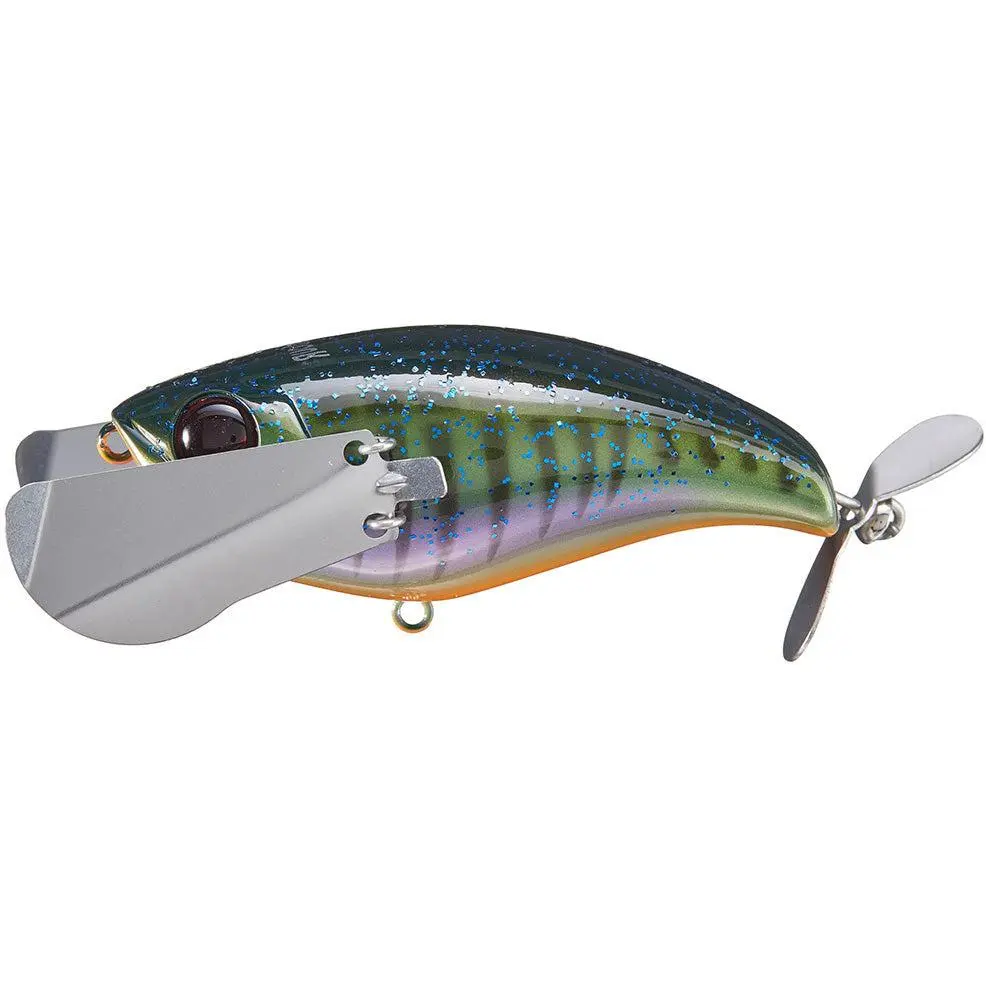 Jackall Pompadour Topwater Lure, Bass Fishing Lures, 3-Inch Winged Design, Double Rattles, 7 Colors Available, Long Cast Lures, Easy Hook-Ups, Entices Very Aggressive Strikes, Free-Swinging Hook Holder