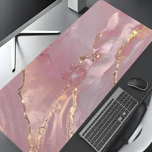 Marble Pattern Mouse Pad, Large Gaming Mouse Pad, Aesthetic Desktop Decoration Protective Pad, Non-slip Rubber Pad, Suitable for Laptop, Desktop Computer Games, Gaming Desk Accessory