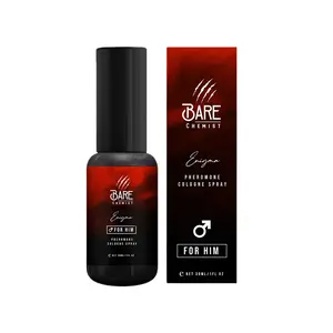 Bare Chemist Enigma Pheromone Cologne for Men – Green Floral & Warm Spicy Blend – Alcohol-Free, Long-Lasting – 1oz