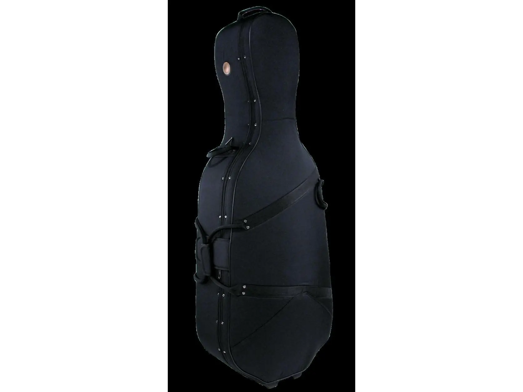 Travelite TL-20 Hard Cello Case - 3/4 Size, 0.75 in Thick, Strong Construction, Travel-Friendly for Travel & Airports, Durable Zipper, Built-In Hygrometer, Wheeled, Detachable Backpack Straps, Internal Bow Holders