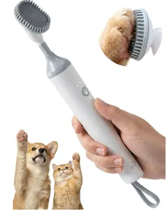 PALNESTS  Electric Pet Cleaning Brush, IPX6 Waterproof Electric Scrubber，3-IN-1 Hard Bristle Multifunctional Crevice Cleaning Brush, 3 Speeds with LED Light for Home, Bathroom, Cat Dog Claws, Litter Tray, Water Fountain, Pet Feeder Rechargeable