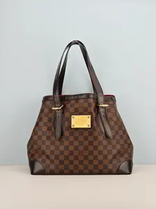 Pre-owned Damier Ebene coated canvas Shoulder Bags Louis Vuitton Damier Ebene Hampstead MM Bag