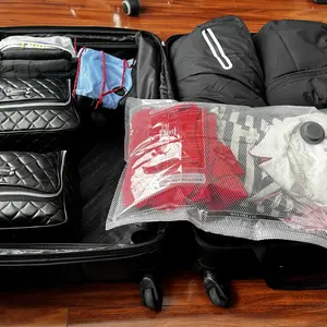 VACBIRD [2026 Upgraded] X7 Cordless Travel Vacuum Bag Set Vacuum Bags for Travel with Rechargeable air Pump, 15 Pack Carry-on Size Compression Packing Bags for Luggage and Suitcase, Space Saver for Clothes and Clothing Travel Zipper Pouches