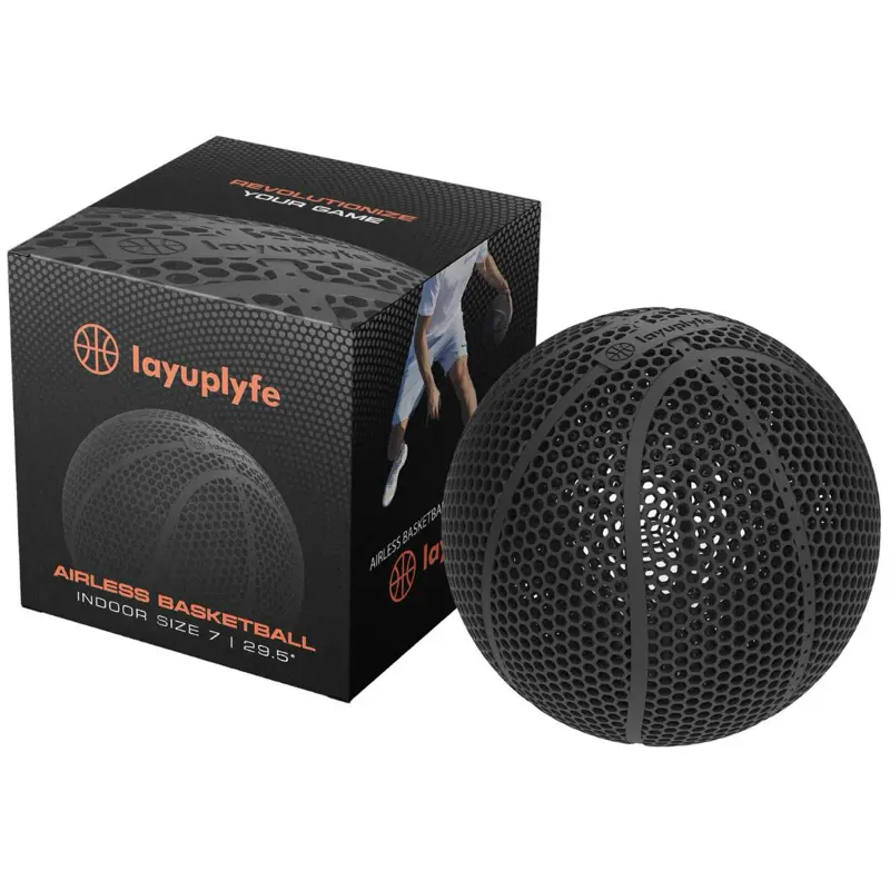 LayupLyfe Airless Basketball | 3D Printed | Silent | Indoor | Noiseless | Size 7
