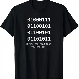 Unisex 100% Cotton Funny Binary Code Programmer T-Shirt – Geeky Gift for Developers