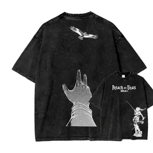 Attack On Titan Unisex Fit Washed T-Shirt78