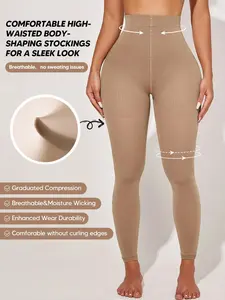 Women's Seamless High Waisted Tummy Control Leggings, Butt Lift Compression Yoga Pants, Super Stretchy Shaping Tights, All Seasons