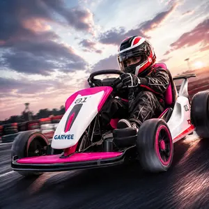 GARVEE Kids 24V Electric Ride-On Go-Kart Toy for Ages 6+, 2 x 200W Motors, 7Ah Battery, Dual Pedals, 2 Speed Modes, 5-Point Seat Belt, 110 lbs Max Capacity