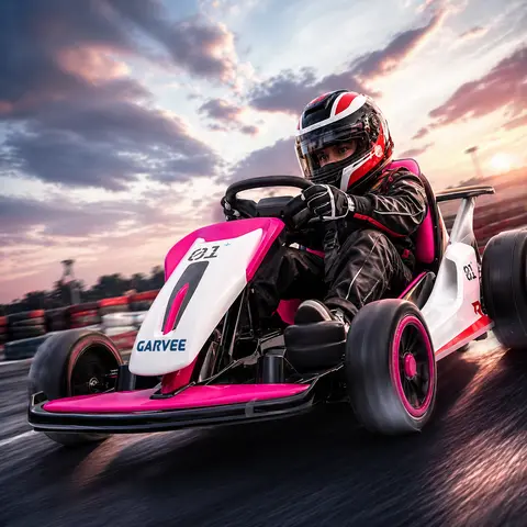 GARVEE Kids 24V Rechargeable Electric Go Kart Ride On Machine - Dual 200W Motors, Drift, 360° Spin, 8.1MPH, Dual Pedals, Roller Car 360 Driving, 110 lbs Capacity, MP3 Playback, Boys/Girls Ages 6+ Outdoor Toy Gift