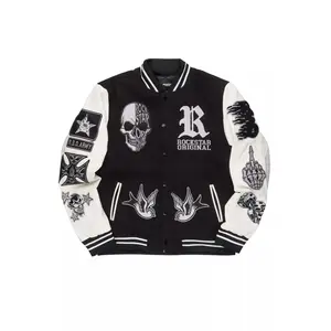 Vidar Black/White Varsity Jacket