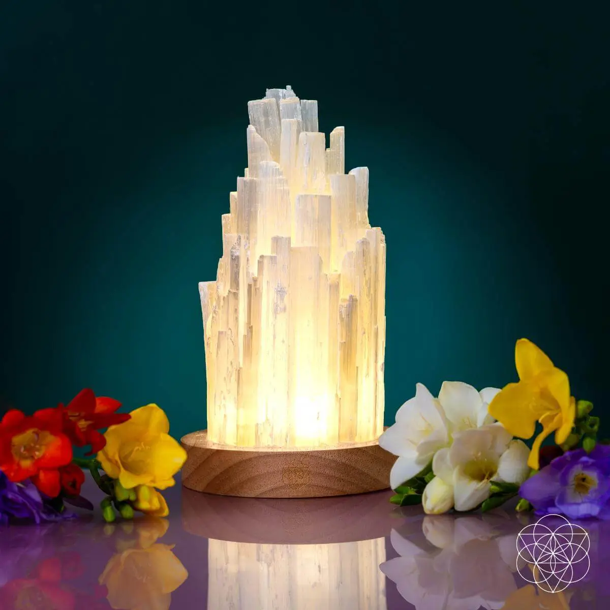 The Cleanse-All Selenite Lamp - 2 Pounds of Healing Power Handcrafted Luxury Home Decor with 30 Adjustable Light Modes and Remote Control