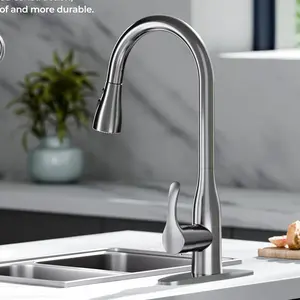 Touchless Kitchen Faucet with Pull Down Sprayer, Dual Sensor Sink Faucets, Stainless Steel Single Handle Faucet for 1 or 3 Hole for Laundry, Camper Rv Bar