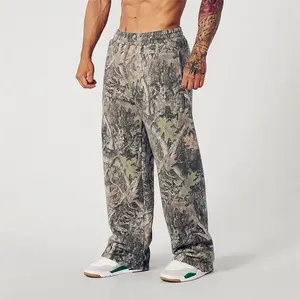 sweat pants men  comfortable Men jungle camouflage Casual Pants Wide Leg Pants Breathable running American size trousers loose Large size men sweatpants Menswear Pocket Operator