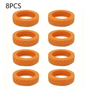8pcs Luggage Wheel Protection Cover, Silicone Wheel Cover, Luggage Wheel Cover Cover, Noise Proof Foot Cover, Shock Resistant Luggage Wheel Protection Cover, Travel Additions, Luggage Racks