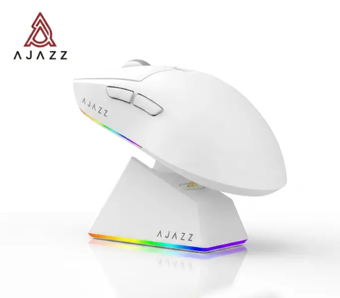 Ajazz AJ139 V2 MC Rechargeable Wireless Gaming Mouse ergo mouse  gaming desk accessories - Tri-Mode Connection, PAW3311 Sensor, 1000Hz Return Rate, 500mAh Battery, for Office Use, Rechargeable Wireless Mouse