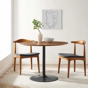 Modway Amuse 40" Dining Table in Black Walnut