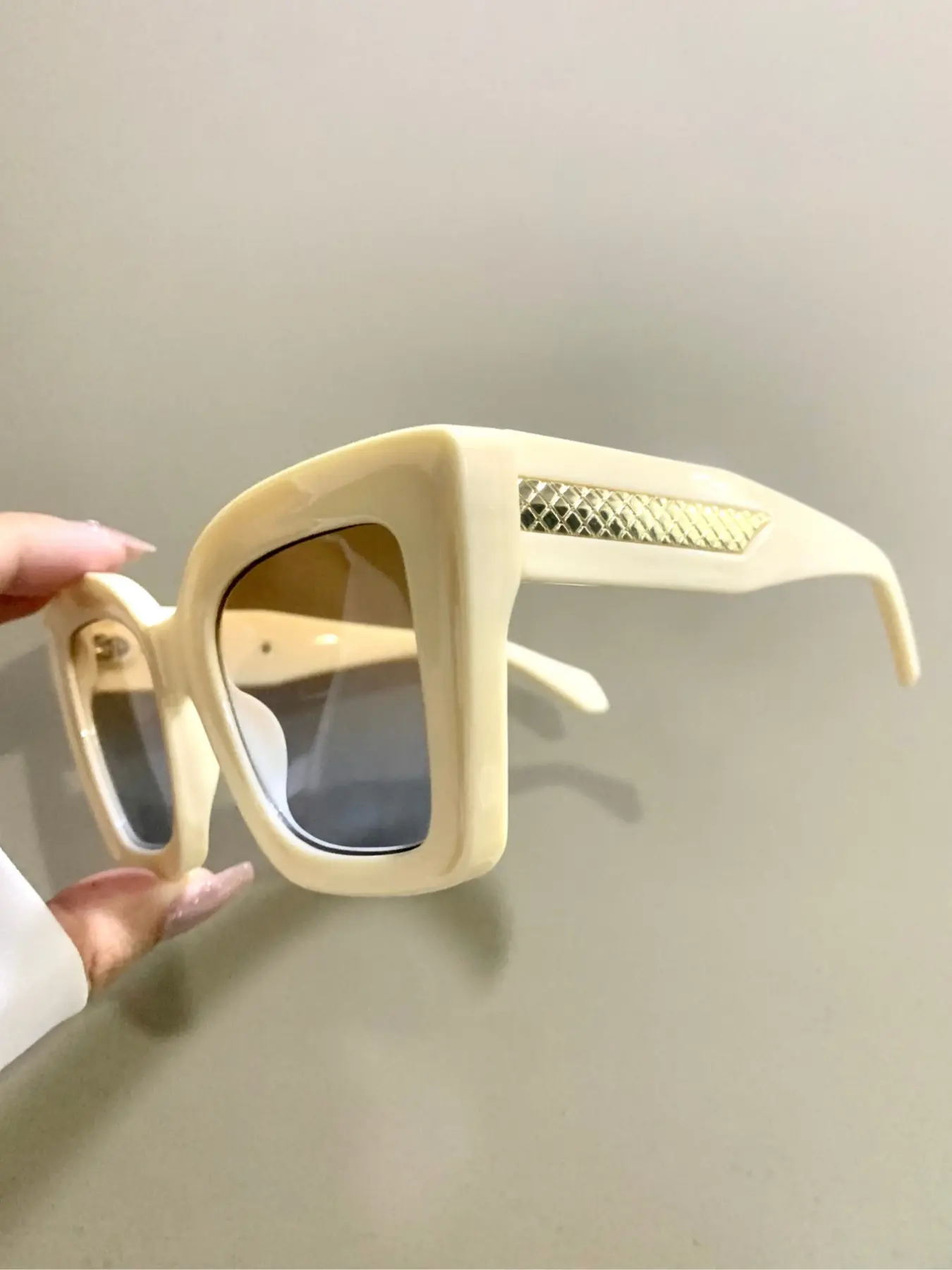 Large Frame Cat Eye Glasses, Fashion Trend Eyeglasses, Decorative Novelty Frame Legs Eyewear for Men and Women, Fashionable Frames Glasses