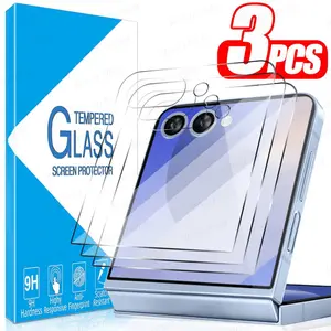 Samsung Galaxy Z Flip 7 6 5 Screen Protector 3 Pack HD Anti Scratch Full Coverage Tempered Glass with Smooth Touch Shockproof Film for Foldable Phone Lovers