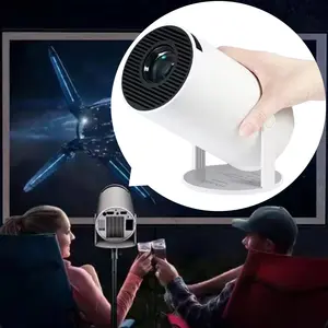 Mini Projector HY300, Bluetooth Wireless Projector, 4K 1080P Full HD Support, Multifunctional Projector Android 11 Dual Band Wifi6+BT5.0 Auto Horizontal Correction, Indoor and Outdoor Projector game projector