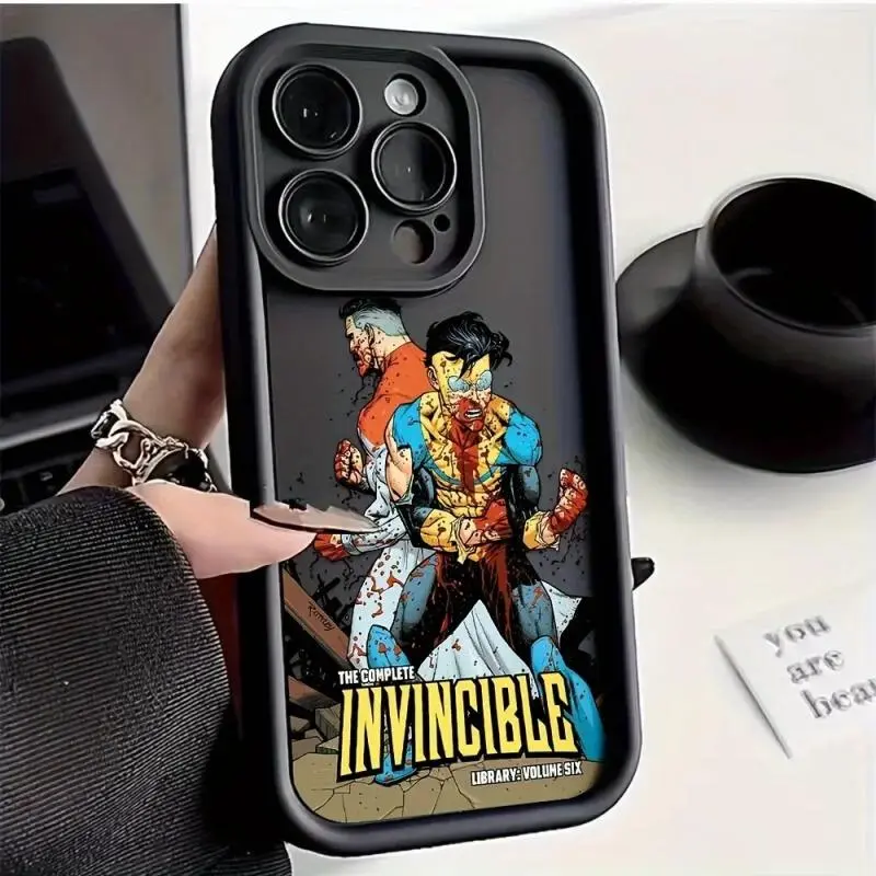 Invincible Mark Grayson vs Omni-Man Battle Scene Comic Cover Phone Casing - Durable Shockproof TPU Protective Silicone Accessory, The Complete Library Vol 6, for iPhone 17/16/15/14/13/12/11 ProMax Plus, for Samsung Devices, Fan Gift