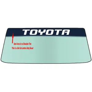 Fits A TOYOTA Vehicle Custom Windshield Banner With Custom Font Graphics Decal/Sticker Application Tool Included