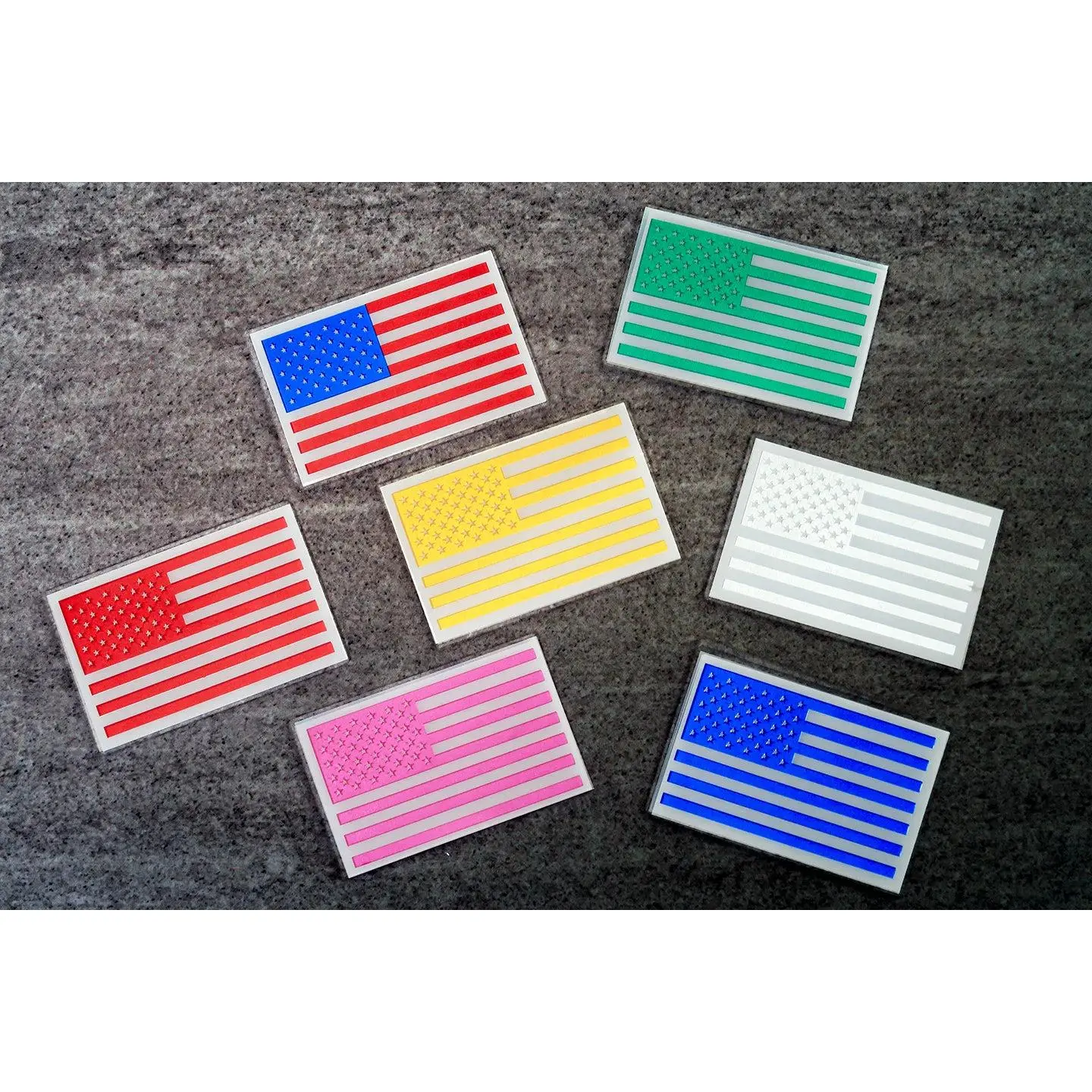 Chrome US Flag Helmet Decal