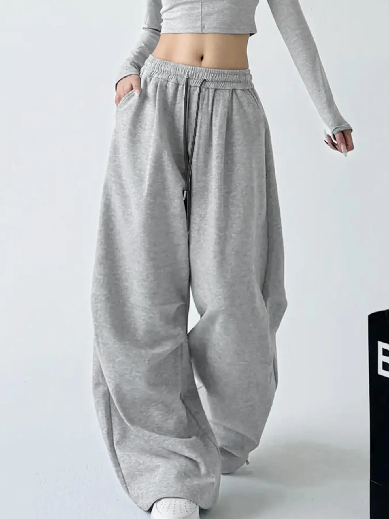 Women's Fashion Casual Loose Fit Sports Pants, Simple Minimalist Versatile Design, Perfect for Daily Wear, Comfortable and Stylish