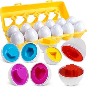 Colorful Egg Matching Set for Kids, 6/12 Pcs Educational Toys for Early Learning & Fine Motor Skills Development, Unisex Design