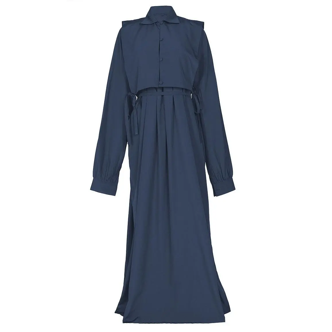 Women's Navy Kashibo Abaya With Short Jacket
