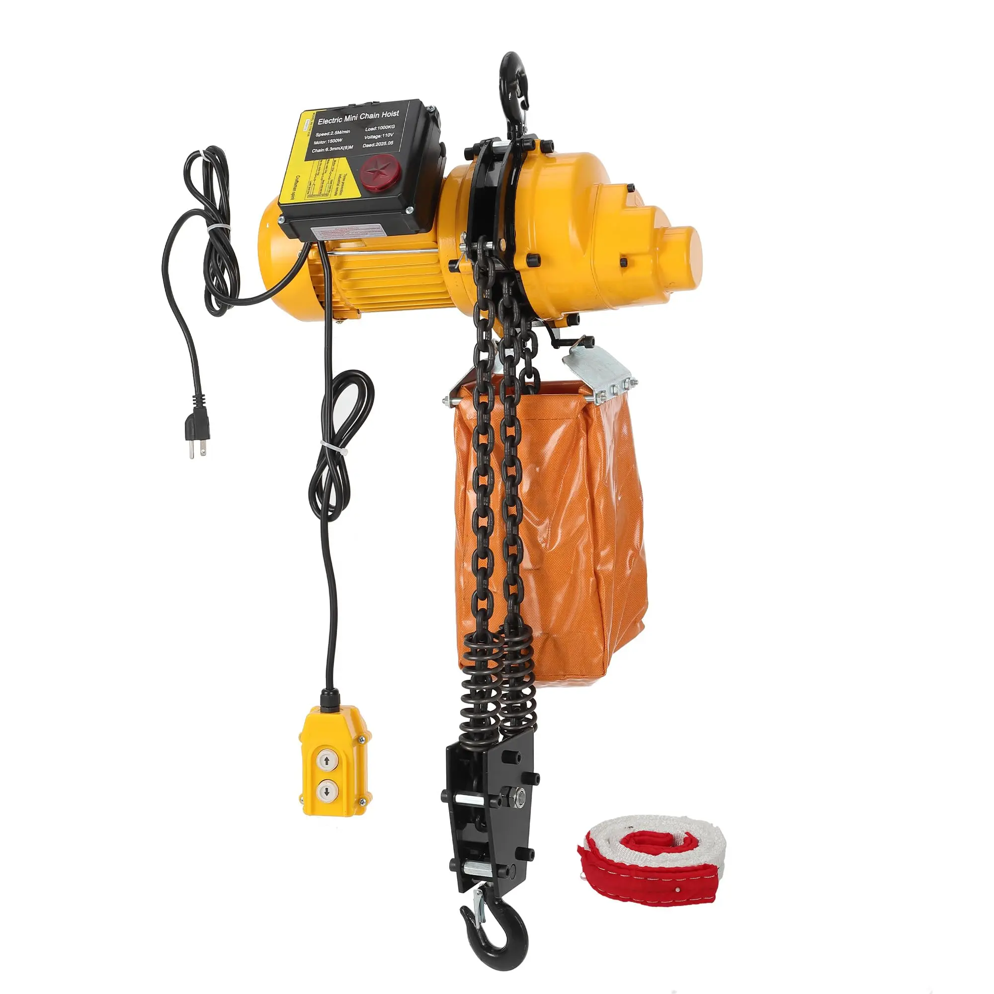 Garvee Electric Chain Hoist, 2200 lbs Load, 20 ft Lifting Height, 120V, Single Phase Overhead Crane with Chain, 328 ft Wireless & 15 ft Wired Remote Control for Garage, Shop, and Home