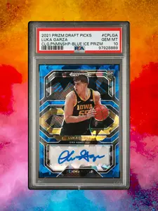 2021 Panini  Prizm Draft Picks - Luka Garza #CP-LGA Clg Pnmnship  /75 - PSA 10