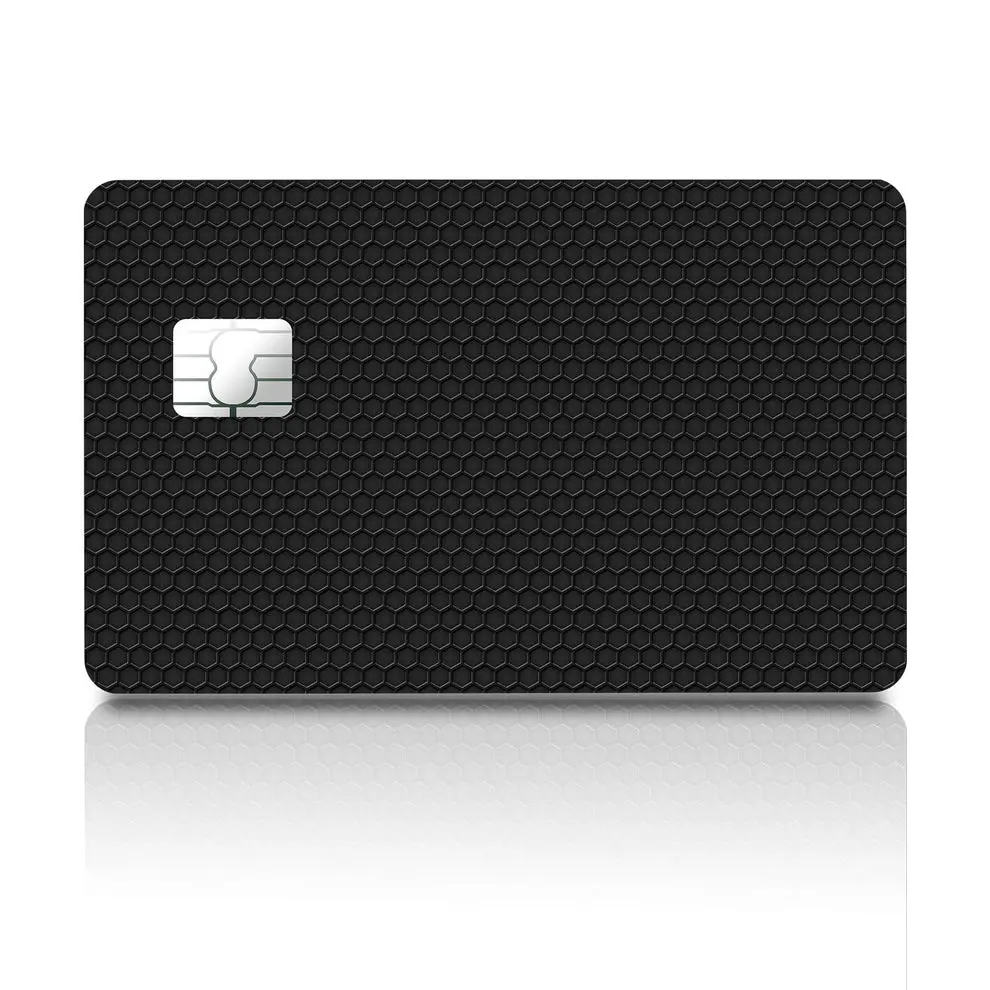 Black Carbon Fiber Credit Card Sticker – Premium Waterproof Vinyl Debit Card Skin for Credit & Debit Cards