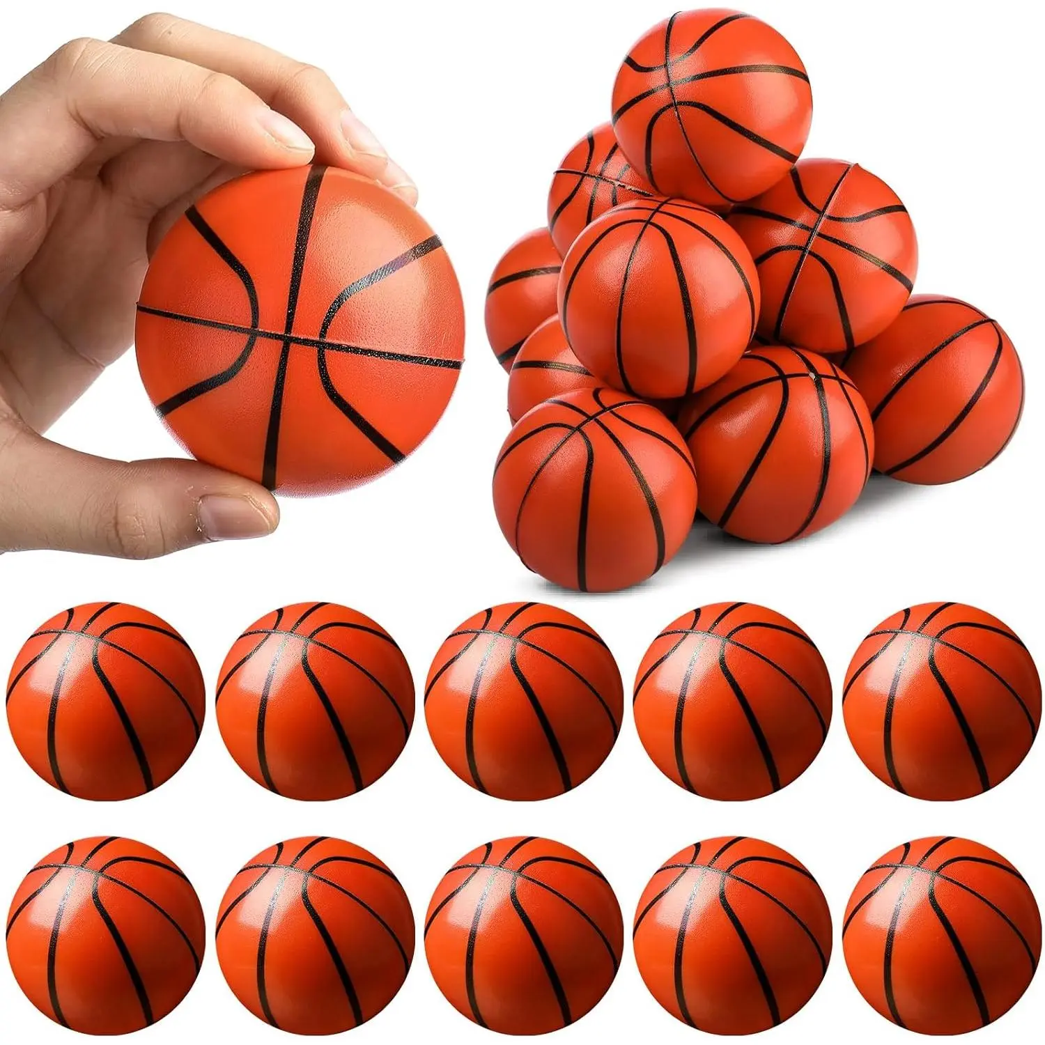 16 count Mini Basketball  Balls 2.5 Inch Small Basketball  Toys Basketball Party Favor for  Mini Foam Basketball Sport   Toys for School Carnival Game Party Decor