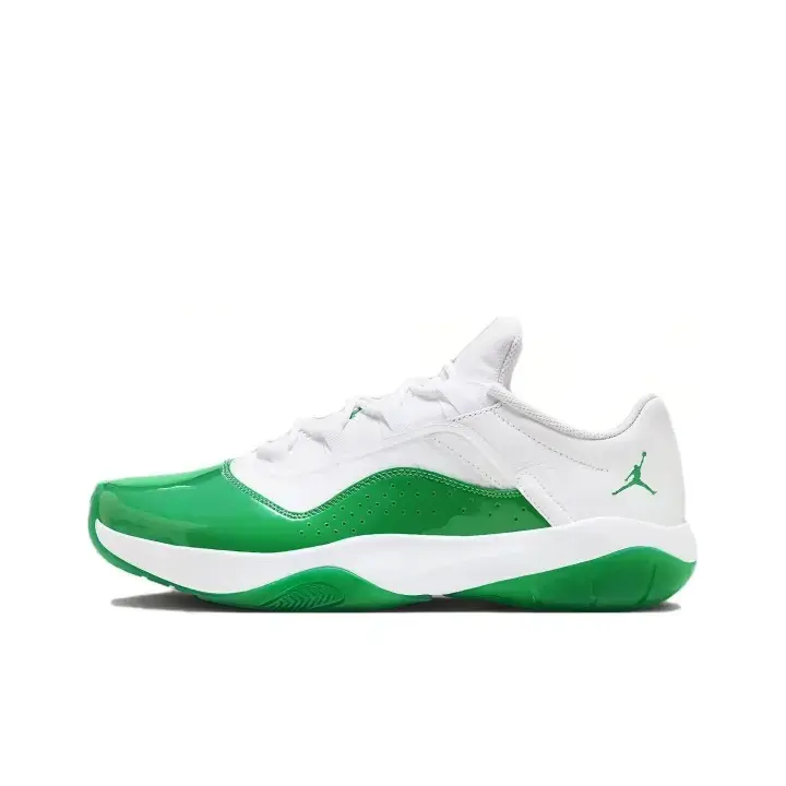 White glossy green colorblock low cut streetwear sneakers unisex all day comfort athletic shoes prevent foot fatigue after long walking suitable for daily commute everyday outfits outdoor casual retro trendy daily wear brand new sealed