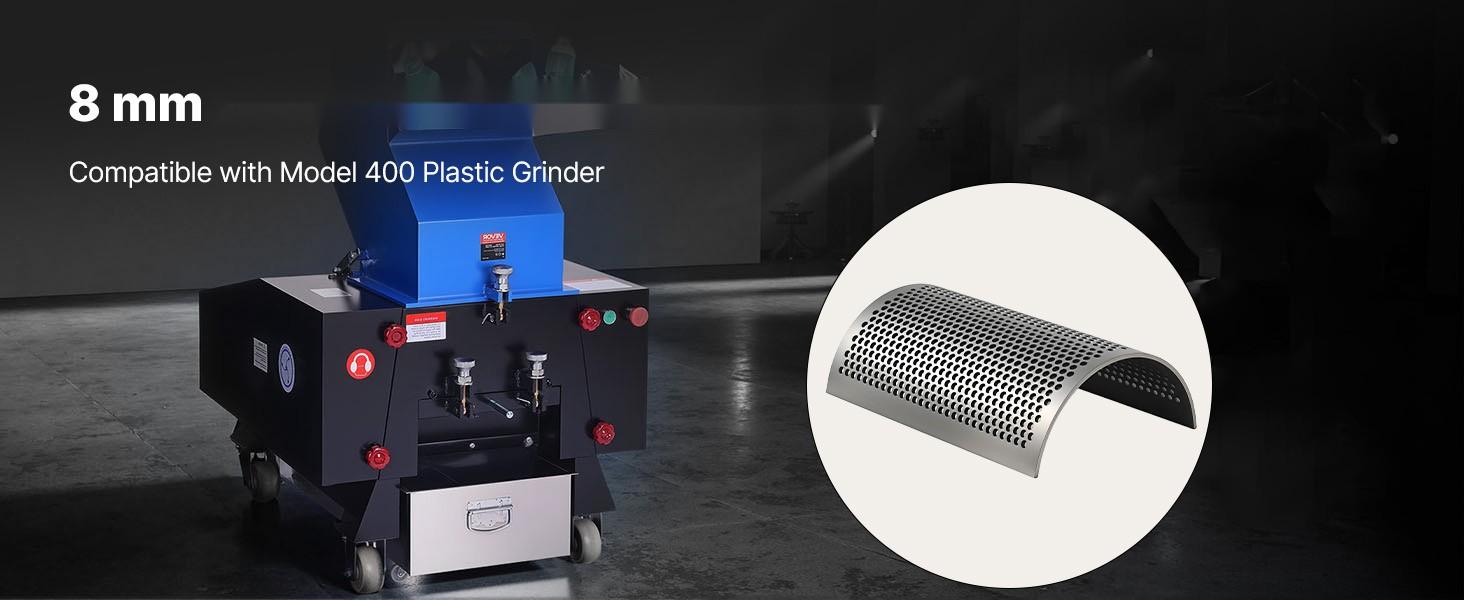 Screen Mesh For Plastic Shredder, High-Quality Steel Durable Mesh, 0.315 In/8 Mm High-Precision Aperture Screen, Compatible With Model 400 Plastic Grinder, Suitable For Small Particle Recycling Screen Mesh For Plastic Shredder, High-Quality Steel Durable Mesh, 0.315 In/8 Mm High-Precision Aperture Screen, Compatible With Model 400 Plastic Grinder, Suitable For Small Particle Recycling