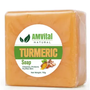 AMVital Turmeric Bar Soap to remove dark spots Body Care Body Wash Cleansing Pack Daily Pack Daily Skin Repair Cleanser Comfort