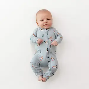 Zippered Romper in Mallard Duck