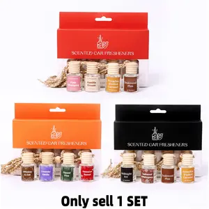Four-Piece Car Perfume Set, Includes 4 Unique Scents, Long-Lasting Air Freshener, Hanging Essential Oil Diffuser, Perfect Gift, Car Fragrance Set