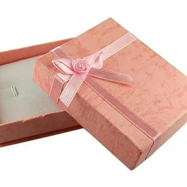 Jewelry Gift Box with Ribbon – Necklace Bracelet Ring Packaging Case